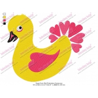 Sweet Duck Bird Embroidery Design